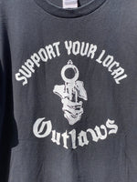 2000s Vintage Support Your Local Outlaws Gun T-Shirt (Large)