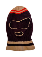 Vintage Brown Multicolor Balaclava Ski Mask