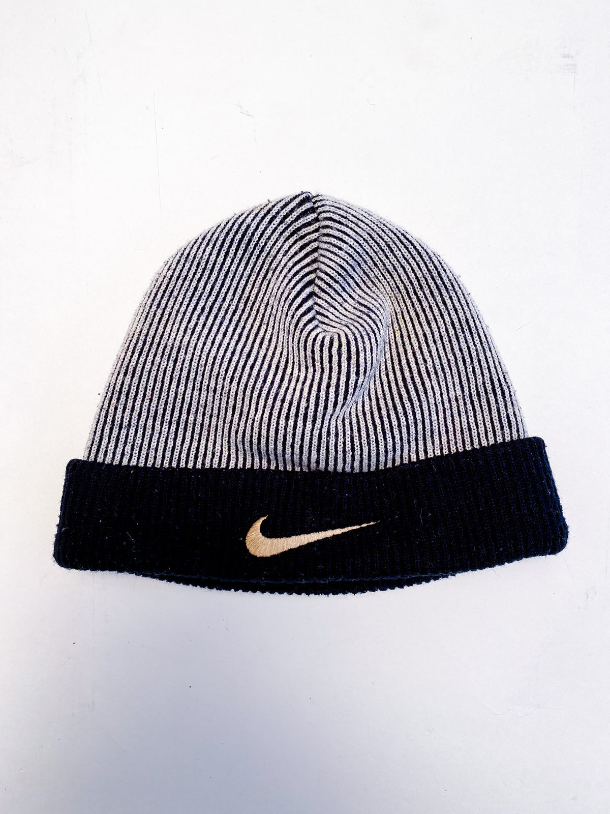 Vintage 1990s Nike Swoosh Winter Knit Beanie Ski Cap Hat