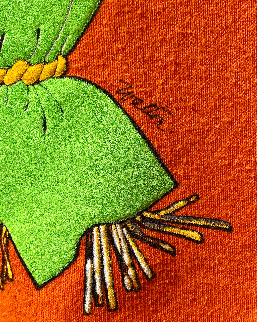 1990s Vintage Halloween Scarecrow Crow Sweatshirt Fruit of the Loom Made in USA- XL