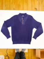 Vintage Lands' End Made in USA Nautical Fisherman Knit Sweater (Medium)