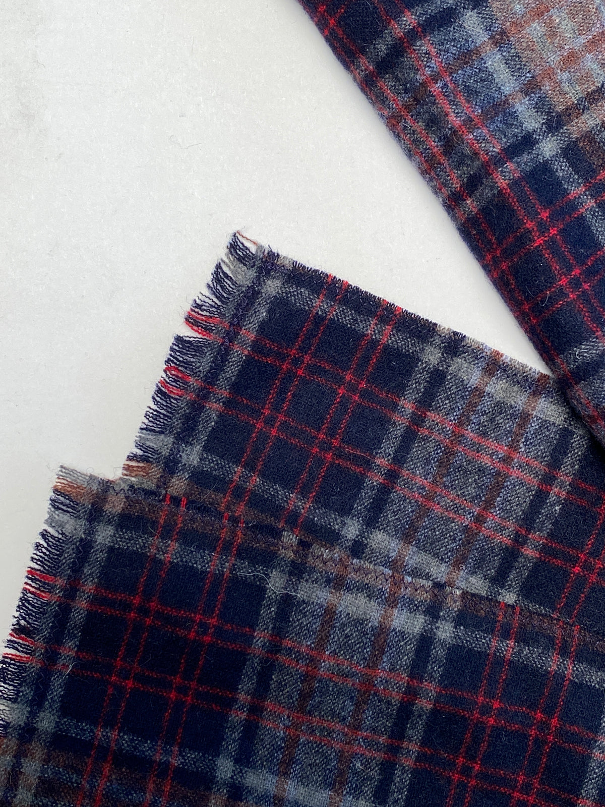 Vintage Wool Plaid Scarf