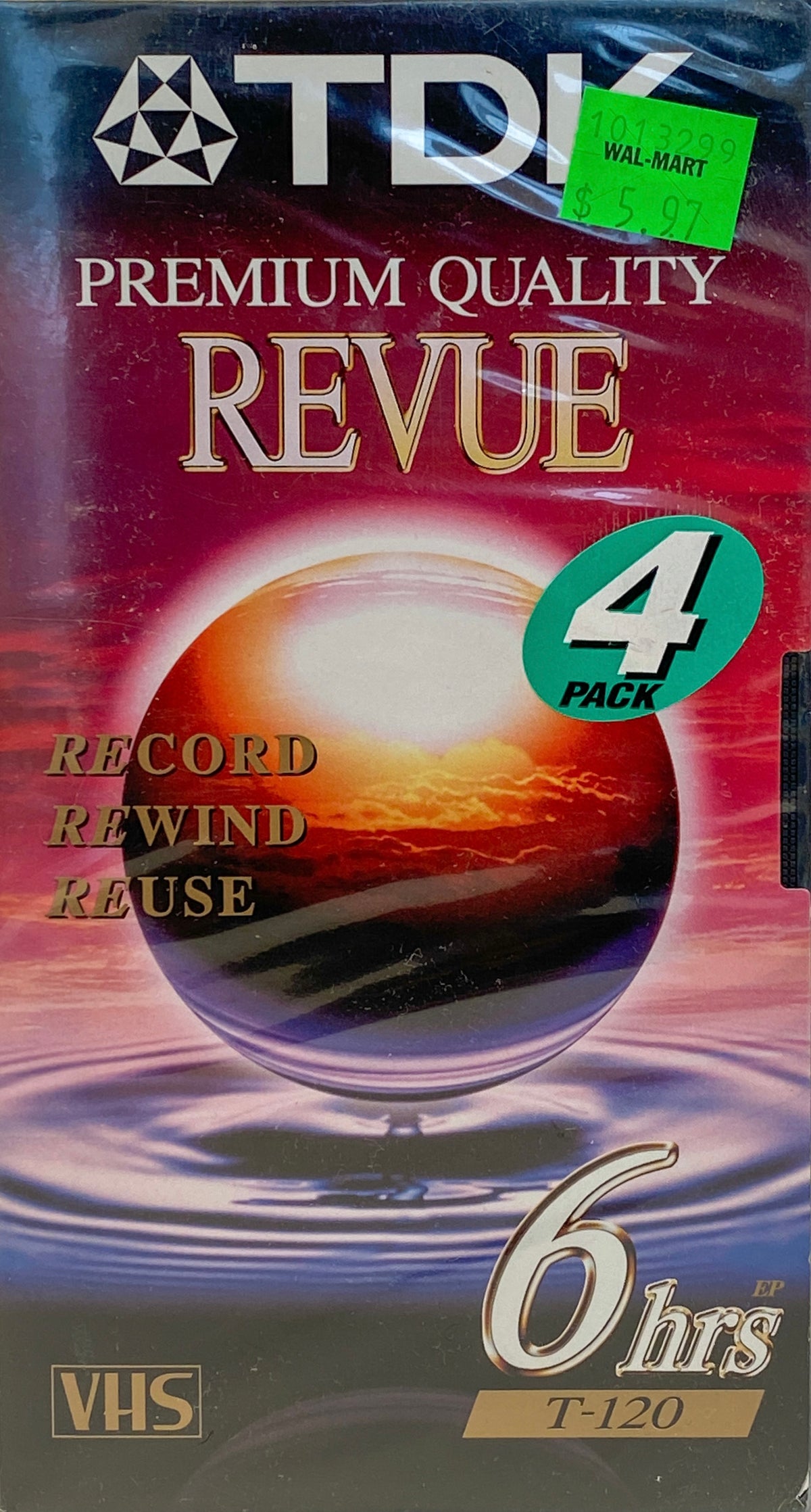 Vintage (NOS) TDK Revue 4 Pack - VHS Tape
