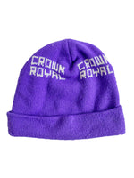 Vintage Crown Royal Purple Knit Winter Ski Hat Beanie