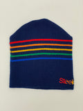 Vintage 1990s Steelcase Rainbow Font Logo Winter Ski Hat Beanie