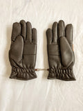 Vintage Brown Faux Leather Gloves (Medium)