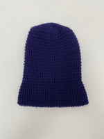Vintage 1980s Navy Blue Knit Winter Hat Beanie Cap