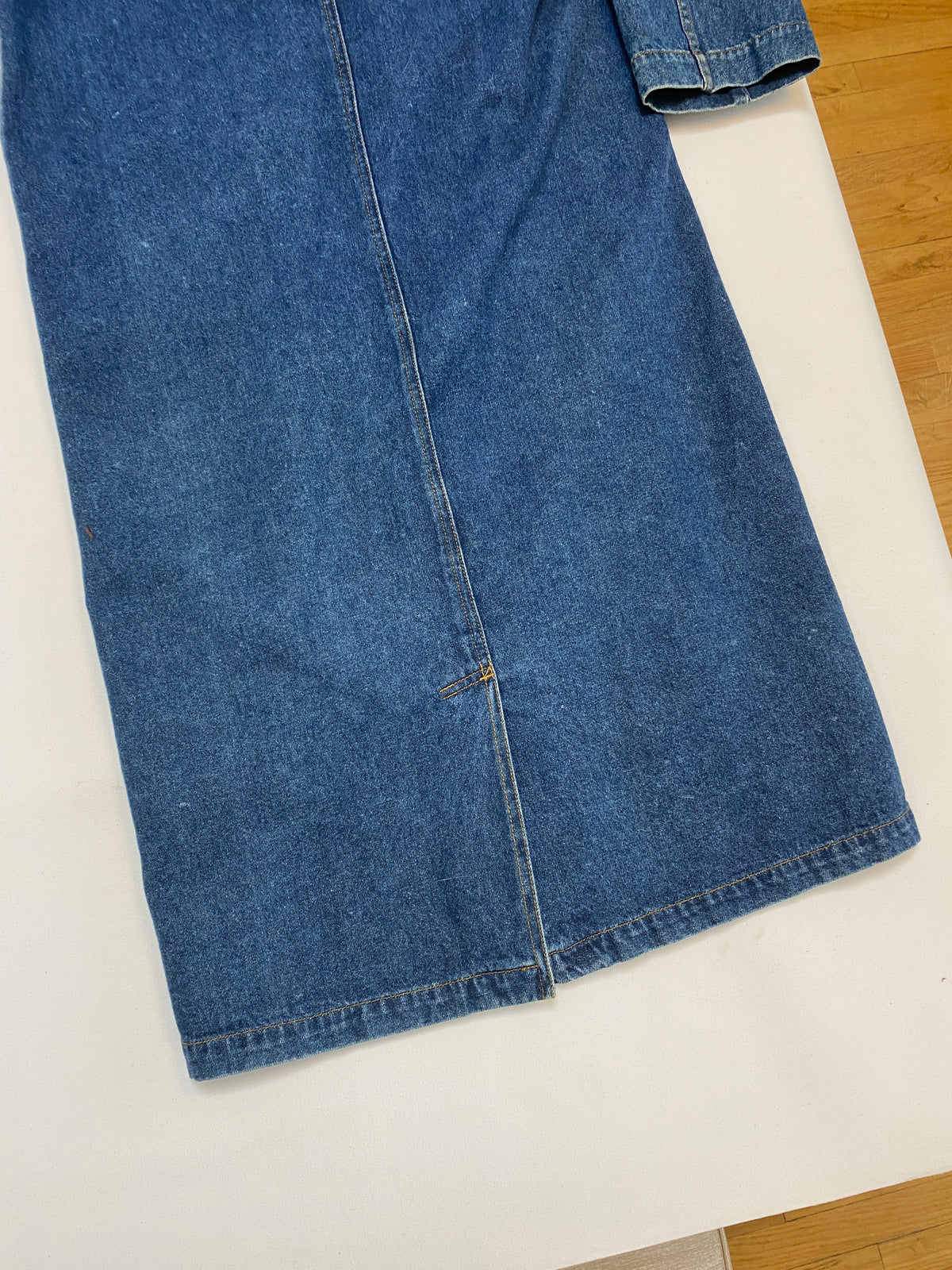 Vintage Denim Chore Coat Jacket by Oakbrook Sport (Medium)