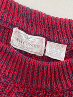 Vintage Whitney Square Red Blue Knit Sweater (XXL/Tall)