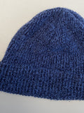 Vintage Blue Knit Slouchy Winter Ski Hat Beanie