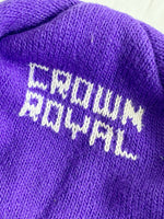 Vintage Crown Royal Purple Knit Winter Ski Hat Beanie