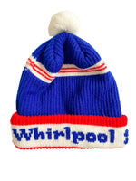 Vintage Whirlpool Red White & Blue Knit Winter Ski Hat Beanie