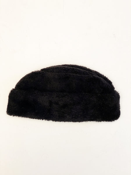 Vintage Broner Made in USA Faux Fur Black Russian Hat (Large)