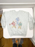 Vintage Fruit of The Loom FOTL Hand Painted Football NFL Sweatshirt (XL)