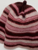 J. Crew Wool Striped Pink Beanie Winter Hat (Kids Size)