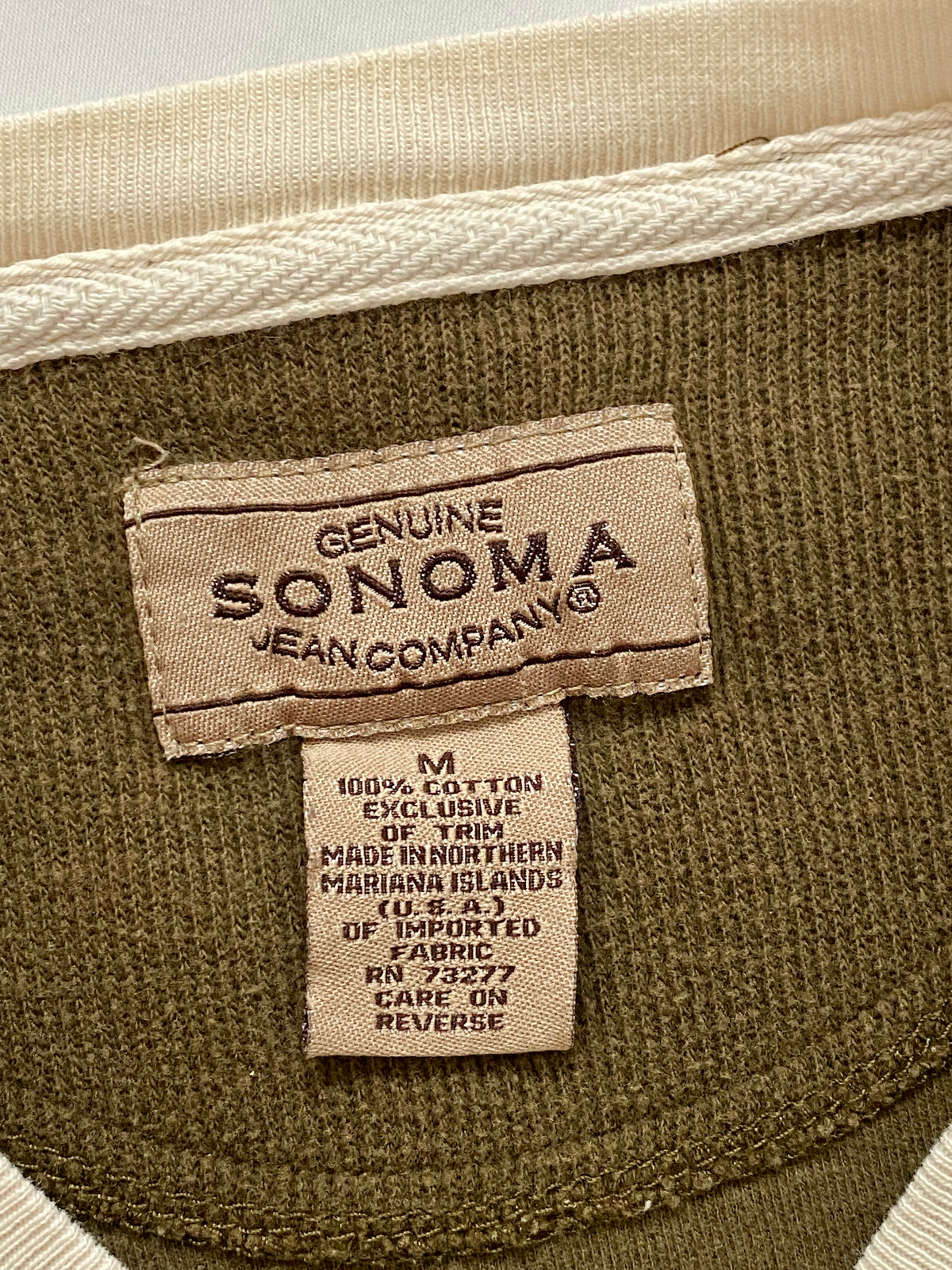 1990s Vintage Sonoma Jean Company Heavy Long Sleeve Shirt (Medium)