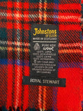 Vintage Johnstons of Elgin Made in Scotland Tartan Plaid Wool Scarf