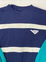 Vintage Pony Color Block Striped Sweatshirt (Large)