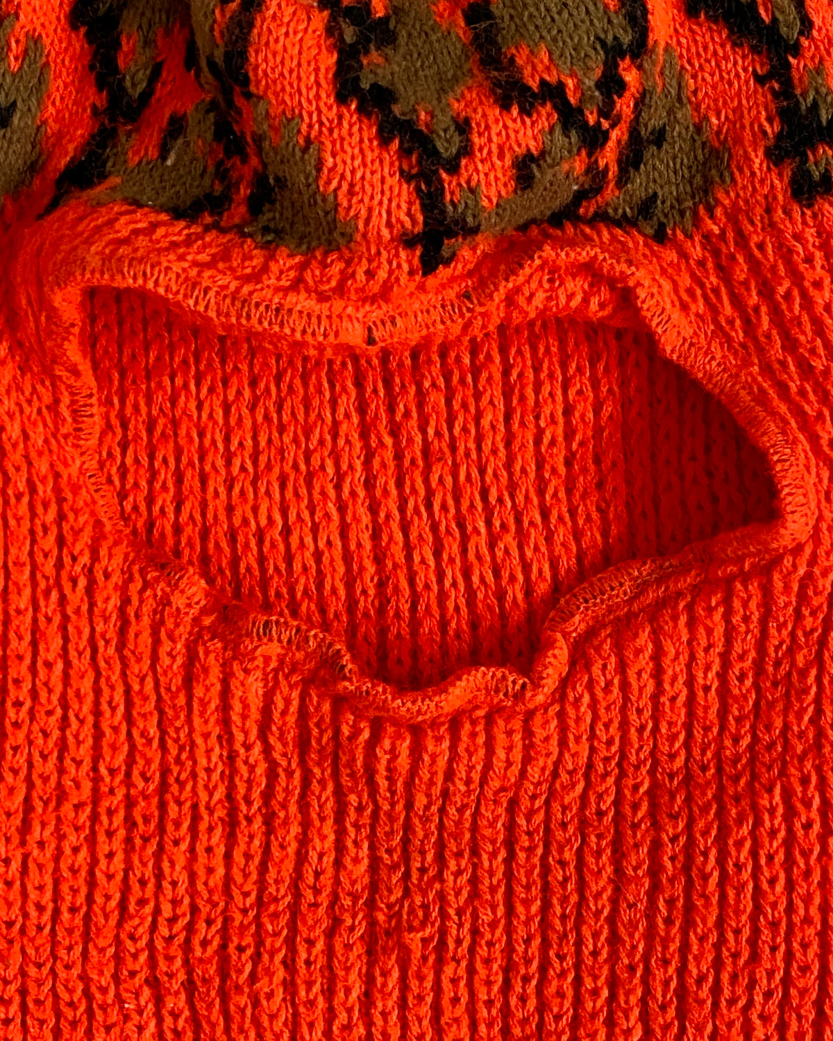 Vintage Orange Camouflage Balaclava Ski Mask