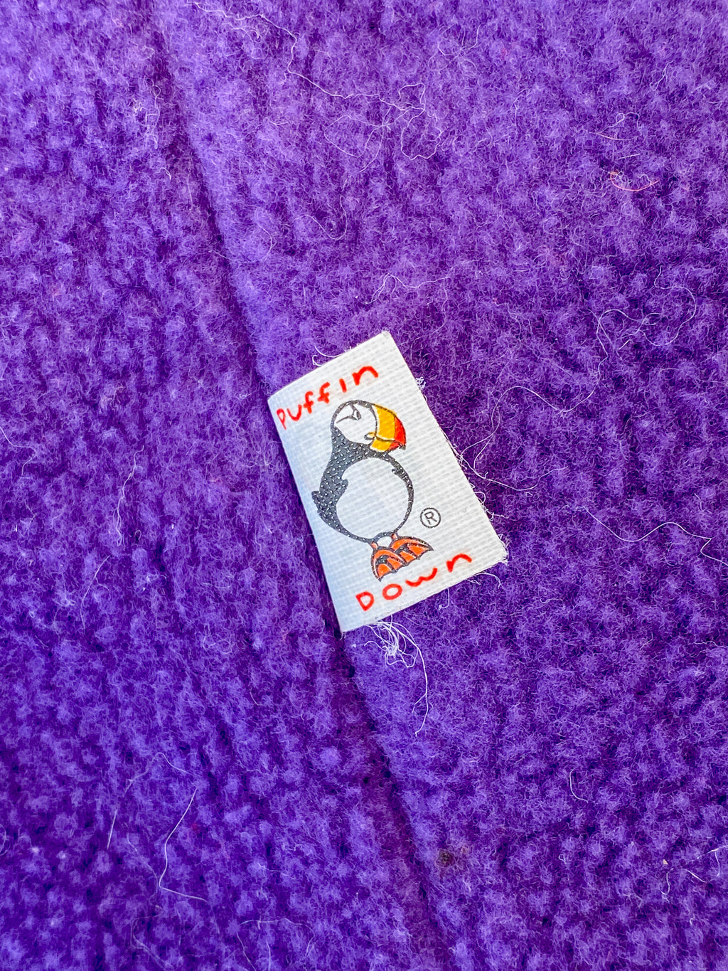 1990s Vintage Puffin Down Fleece Scarf Neck Warmer Gaiter