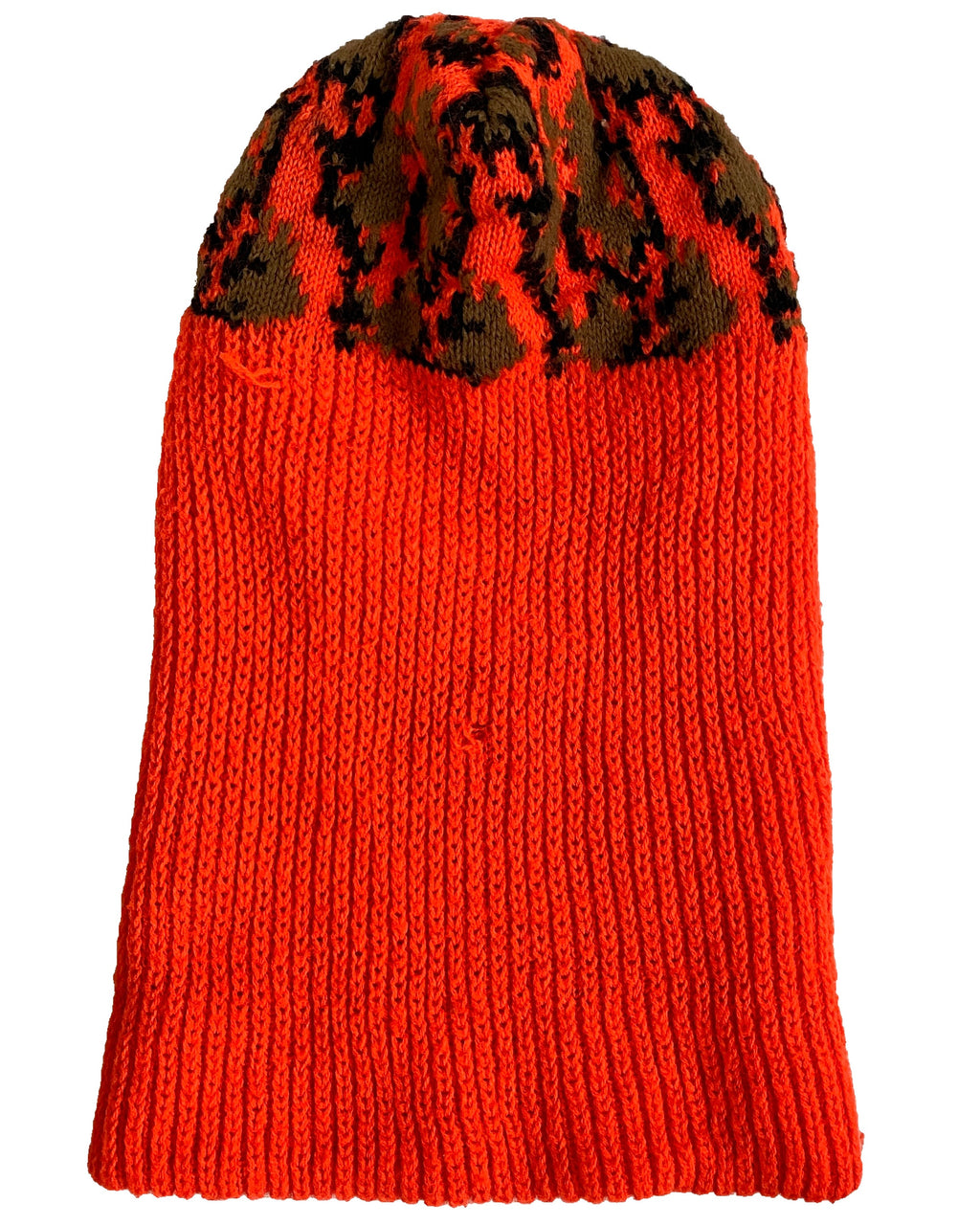 Vintage Orange Camouflage Balaclava Ski Mask