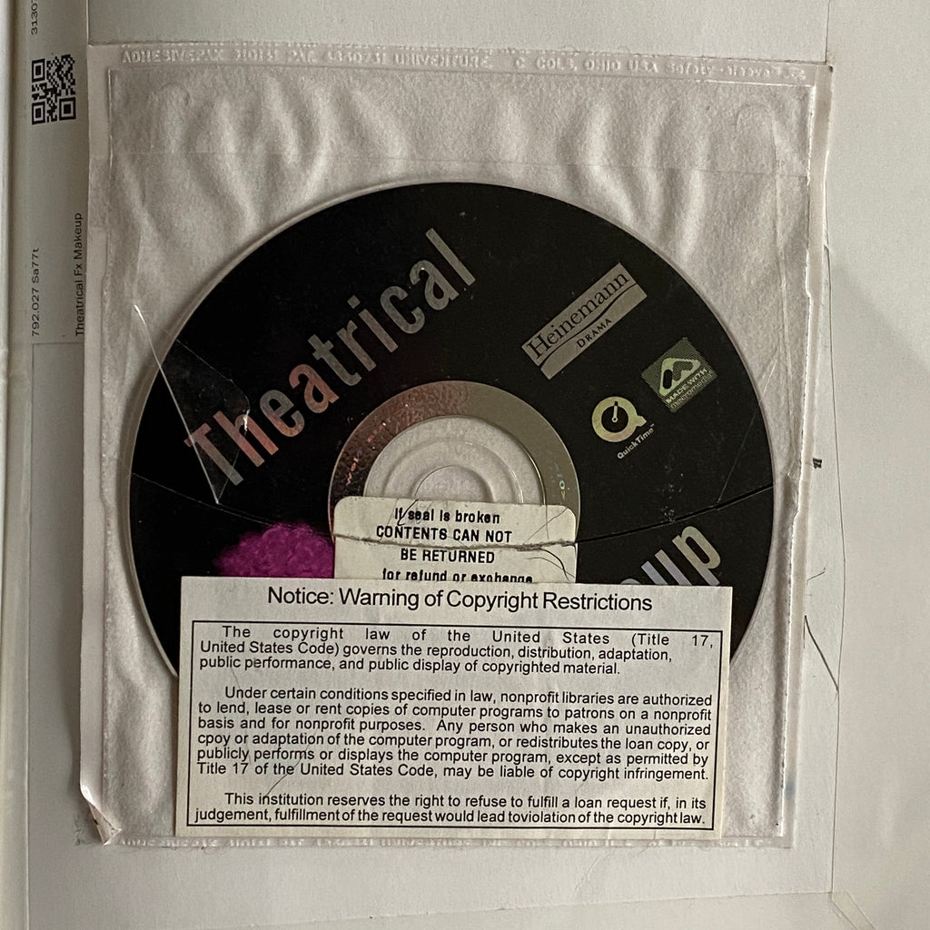 Theatrical FX Makeup by David Sartor & John Pivovarnick - Softcover Book / CD-Rom