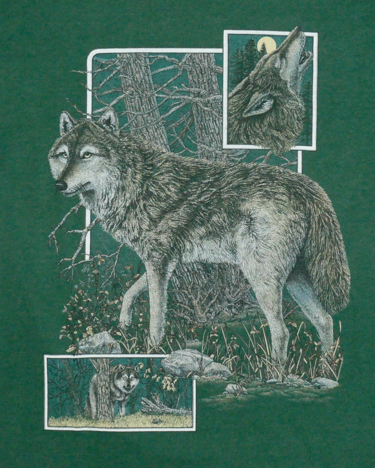 1990s Vintage Wolf T-Shirt (Small)