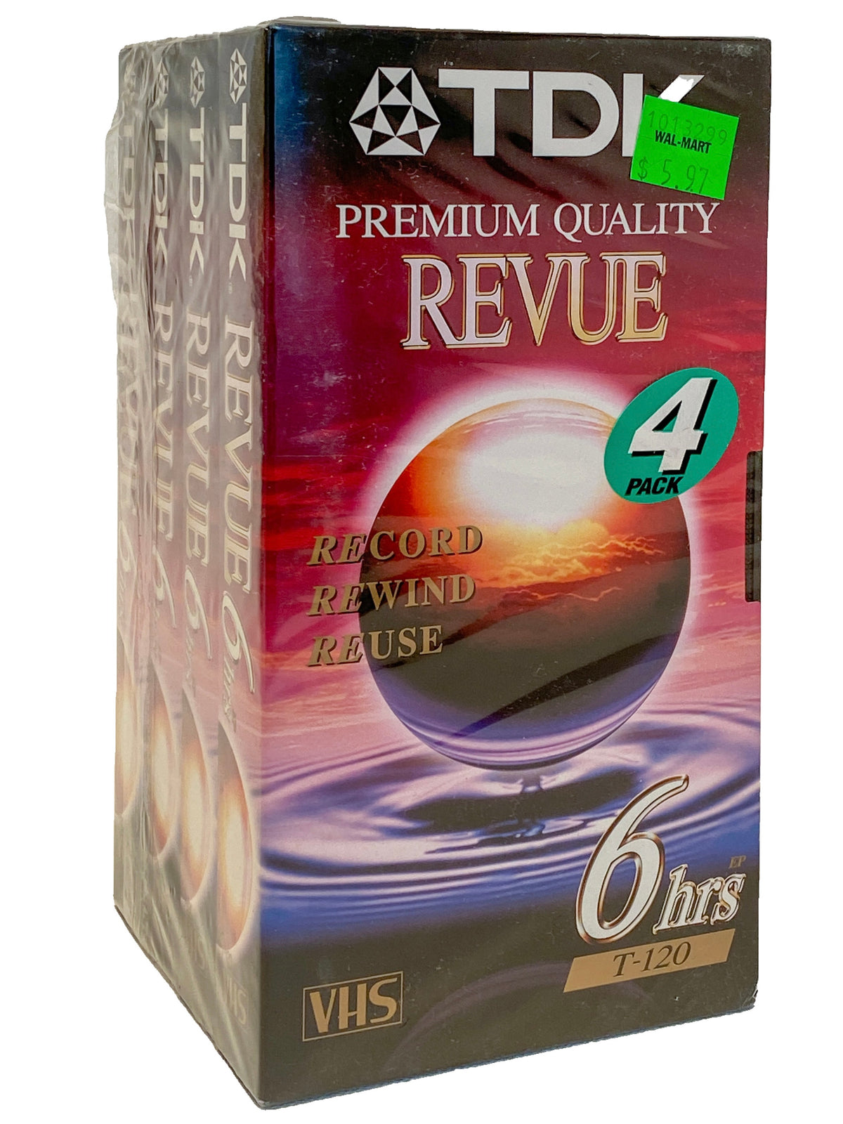 Vintage (NOS) TDK Revue 4 Pack - VHS Tape