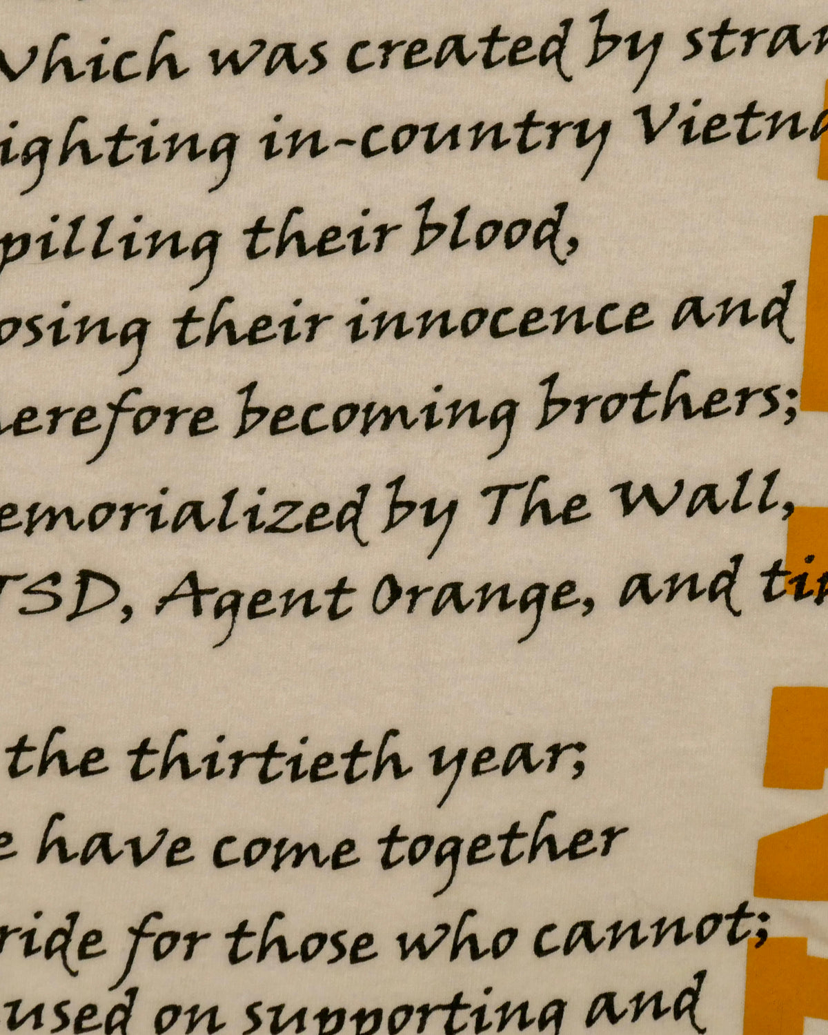 1990s Vintage Vietnam War Memorial T-Shirt (XXL)