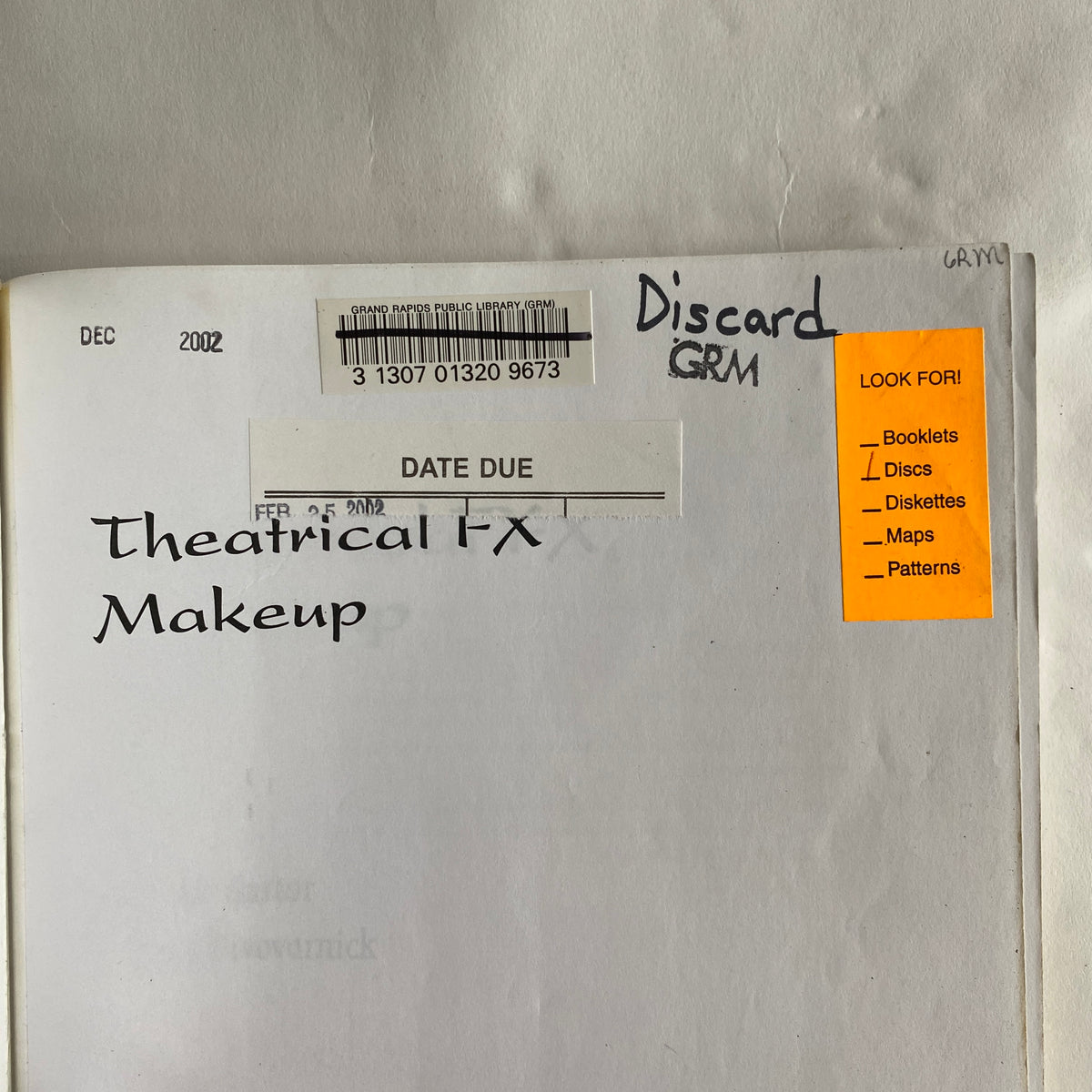 Theatrical FX Makeup by David Sartor & John Pivovarnick - Softcover Book / CD-Rom