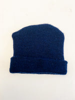 Vintage Navy Blue Winter Knit Beanie Ski Cap Hat