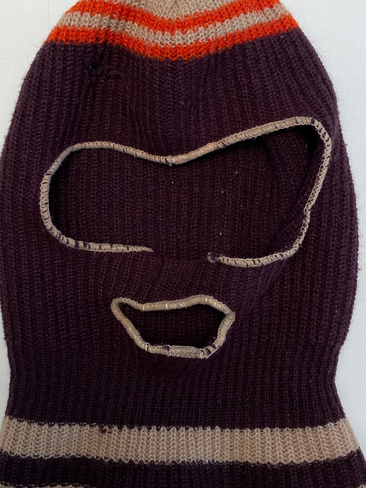 Vintage Brown Multicolor Balaclava Ski Mask
