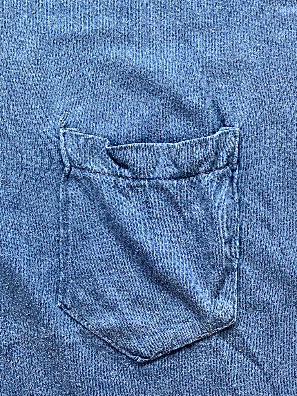 Vintage Blue Selvedge Single Stitch Pocket T-Shirt (Large)