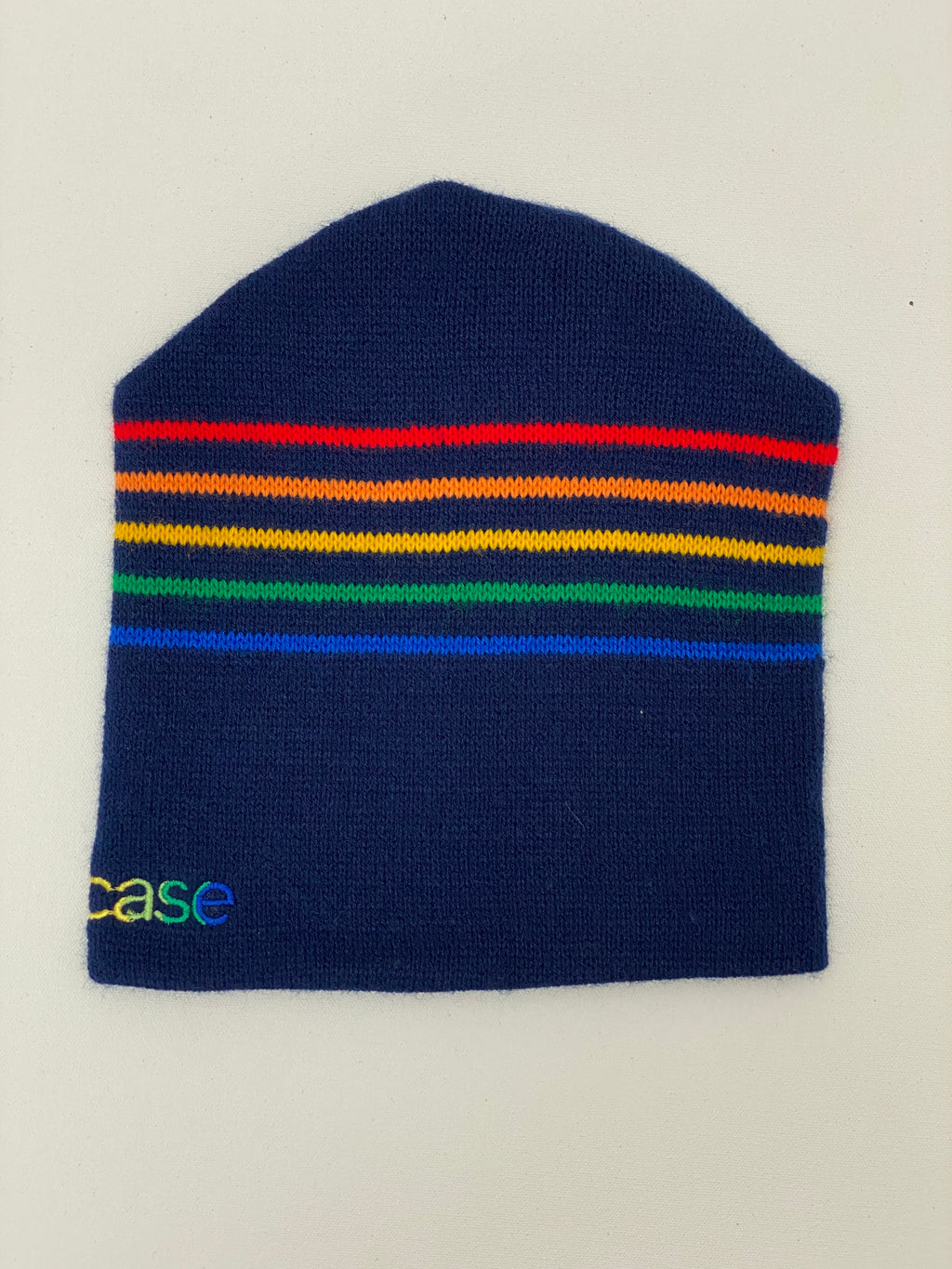 Vintage 1990s Steelcase Rainbow Font Logo Winter Ski Hat Beanie