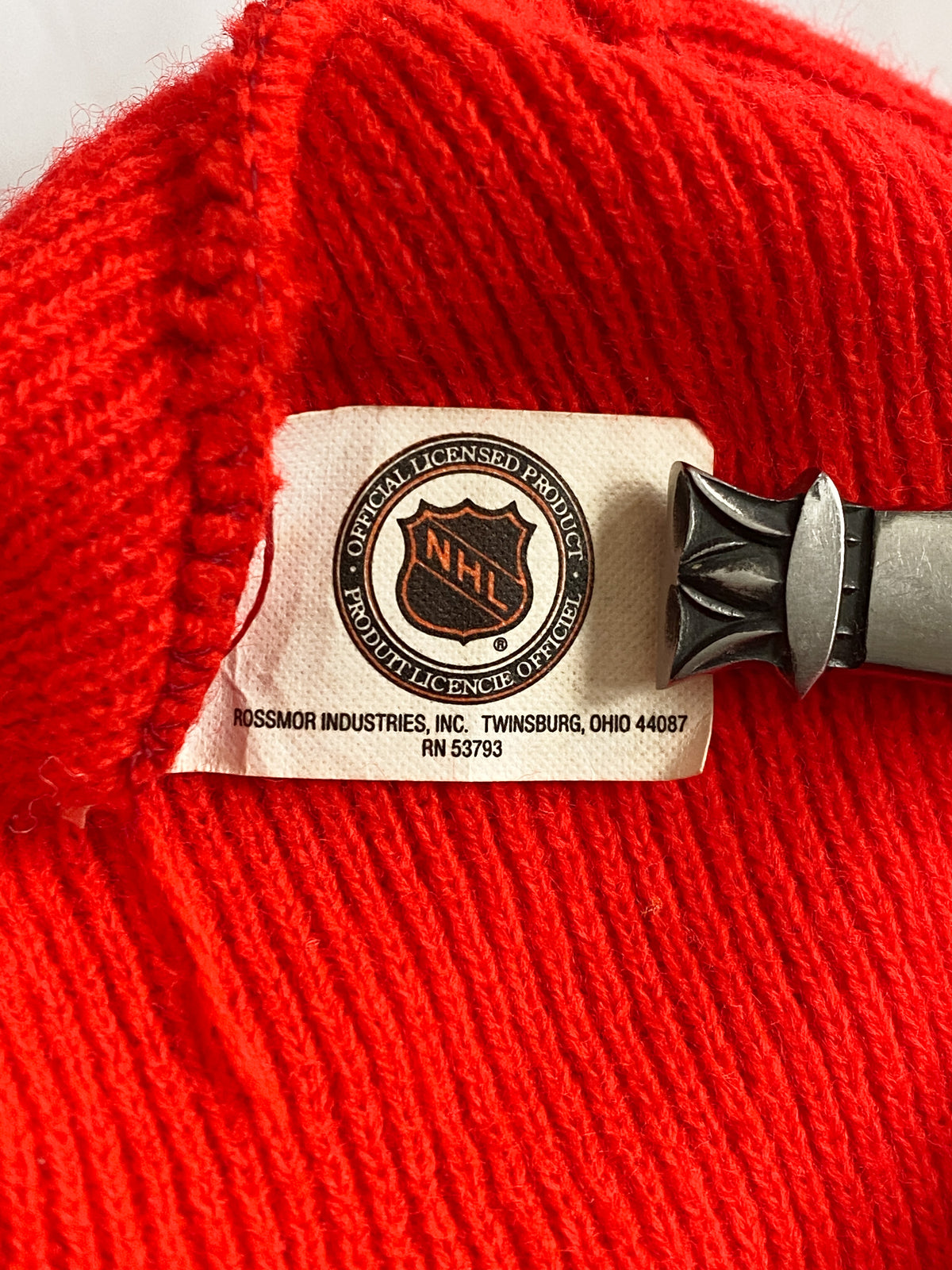 1990s Vintage Detroit Red Wings Knit Winter Ski Hat Beanie